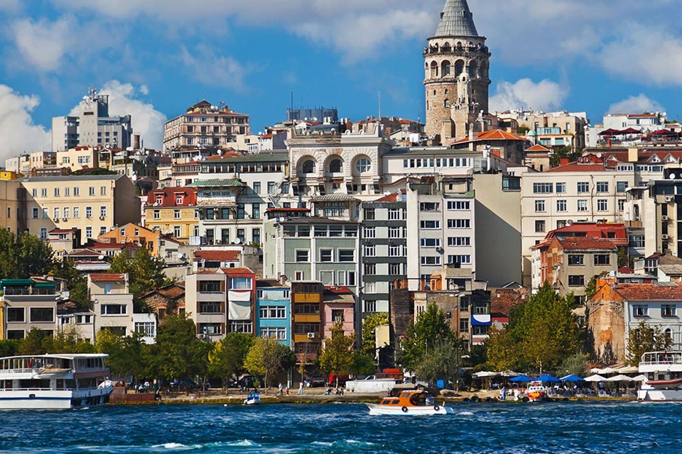 منظره ای از شهر داخلی کشور ترکیه
